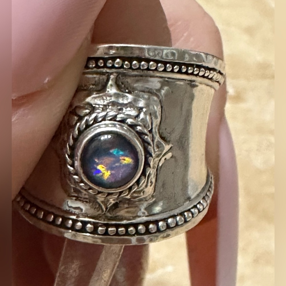 Gorgeous sterling silver australian opal watermark artisan of bali ring